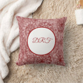 赤まカスタムたは絵を描花モノグラム クッション (ブランケット)