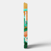 赤みがかったオレンジの上にシアンまたは青の縞が見える Case-Mate iPhoneケース (裏面 / 左)