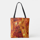 赤みがかったオレンジ色のカーニバルマスクに変色 トートバッグ (裏面)