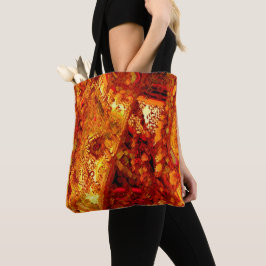 赤みがかったオレンジ色のカーニバルマスクに変色 トートバッグ