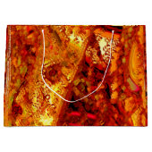 赤みがかったオレンジ色のカーニバルマスクに変色 ラージペーパーバッグ (正面)