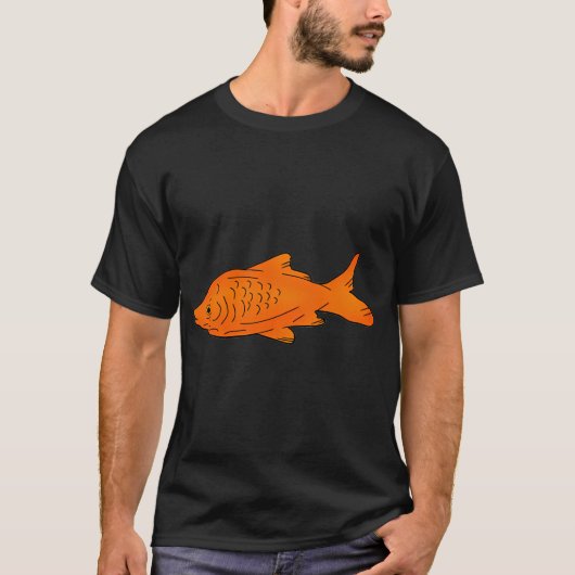 赤みがかったオレンジ色の魚 Tシャツ (正面)