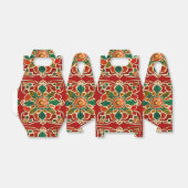 赤みがかったオレンジ色の黄色のアズレホス花の模様 フェイバーボックス (折り畳みなし)