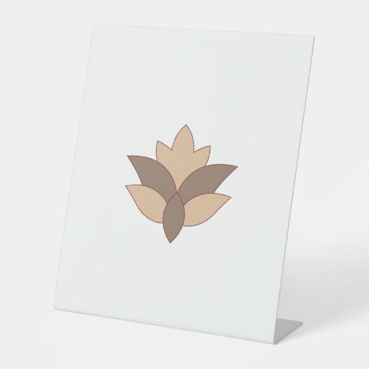 赤みがかったオレンジ、オレンジ色 台座サイン (正面)