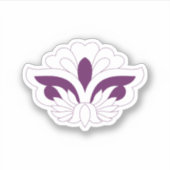 赤みがかったマゼンタの装飾 シール (正面)