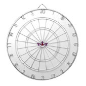 赤みがかったマゼンタの装飾 ダーツボード (正面)