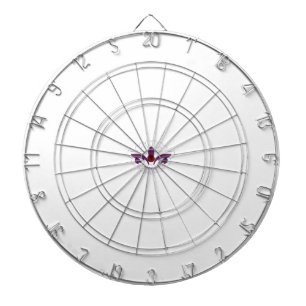 赤みがかったマゼンタの装飾 ダーツボード