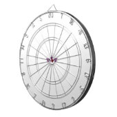 赤みがかったマゼンタの装飾 ダーツボード (正面右)