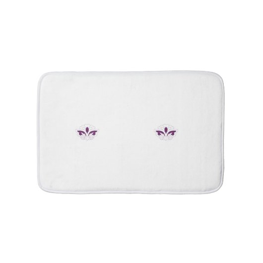 赤みがかったマゼンタの装飾 バスマット (正面)