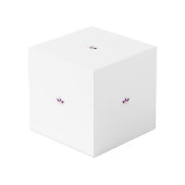 赤みがかったマゼンタの装飾 フォトキューブ (裏面アングル)