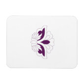 赤みがかったマゼンタの装飾 マグネット (横)