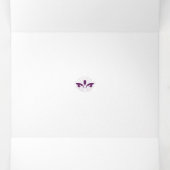 赤みがかったマゼンタの装飾 三つ折りカード (内部中)