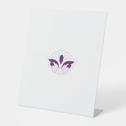 赤みがかったマゼンタの装飾 台座サイン (正面)