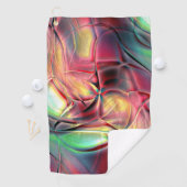 赤みがかった緑のカラフルの縮れた「ビーチ布」 ゴルフタオル (インサイチュ)