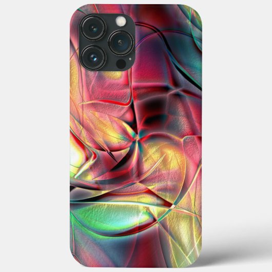 赤みがかった緑のカラフルの縮れた「ビーチ布」 Case-Mate iPhoneケース (裏面)