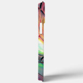 赤みがかった緑のカラフルの縮れた「ビーチ布」 Case-Mate iPhoneケース (裏面 / 右)