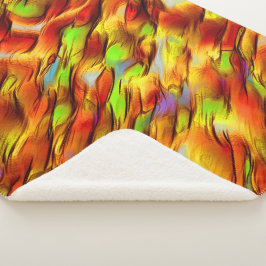 赤みがかった色の黄色の染み、熱い色 シェルパブランケット