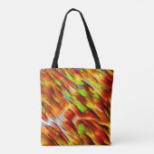 赤みがかった色の黄色の染み、熱い色 トートバッグ (裏面)