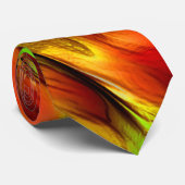 赤みがかった色の黄色の染み、熱い色 ネクタイ (ロール)