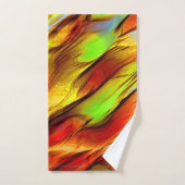 赤みがかった色の黄色の染み、熱い色 バスタオルセット (ハンドタオル)