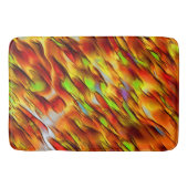 赤みがかった色の黄色の染み、熱い色 バスマット (正面)