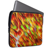 赤みがかった色の黄色の染み、熱い色 ラップトップスリーブ (正面右)