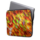 赤みがかった色の黄色の染み、熱い色 ラップトップスリーブ (正面左)