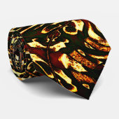 赤みがかった茶色と黄色のカーブを損なう ネクタイ (ロール)