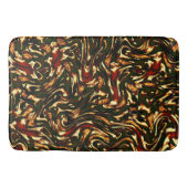 赤みがかった茶色と黄色のカーブを損なう バスマット (正面)