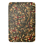 赤みがかった茶色と黄色のカーブを損なう バスマット (正面縦)