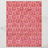 赤みすぼらしいヴィンテージモチーフのスクラップブック紙 (正面)