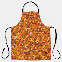 赤みを帯びたトーンのスローの点に六角形のモザイク エプロン