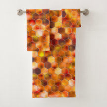 赤みを帯びたトーンのスローの点に六角形のモザイク