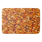 赤みを帯びたトーンのスローの点に六角形のモザイク バスマット (正面)