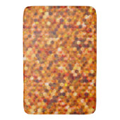 赤みを帯びたトーンのスローの点に六角形のモザイク バスマット (正面縦)