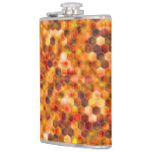 赤みを帯びたトーンのスローの点に六角形のモザイク フラスク (左)