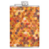 赤みを帯びたトーンのスローの点に六角形のモザイク フラスク (正面)