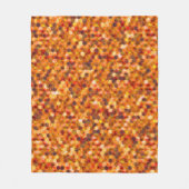 赤みを帯びたトーンのスローの点に六角形のモザイク フリースブランケット (正面)