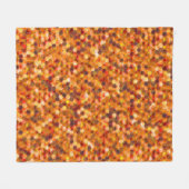 赤みを帯びたトーンのスローの点に六角形のモザイク フリースブランケット (正面(横))