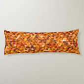 赤みを帯びたトーンのスローの点に六角形のモザイク ボディピロー (裏面)