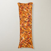 赤みを帯びたトーンのスローの点に六角形のモザイク ボディピロー (正面縦)