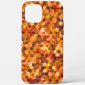 赤みを帯びたトーンのスローの点に六角形のモザイク Case-Mate iPhoneケース (裏面)