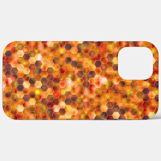 赤みを帯びたトーンのスローの点に六角形のモザイク Case-Mate iPhoneケース (裏面 (横))