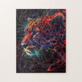 赤みを帯びた光の軌跡を持つチーター ジグソーパズル