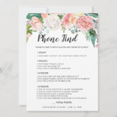 赤みを帯びた夏のフローラ両面ブライダルシャワー 招待状 (裏面)