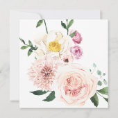 赤みを帯びた夏の花の洗礼招待状 招待状 (裏面)