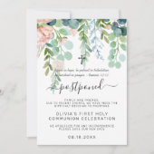 赤みを帯びた夏|延期された通信会の発表 招待状 (正面)