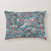 赤みを帯びた桃からシアンの汚れ アクセントクッション (正面)