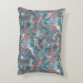 赤みを帯びた桃からシアンの汚れ アクセントクッション