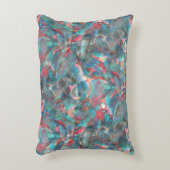 赤みを帯びた桃からシアンの汚れ アクセントクッション (正面(垂直))